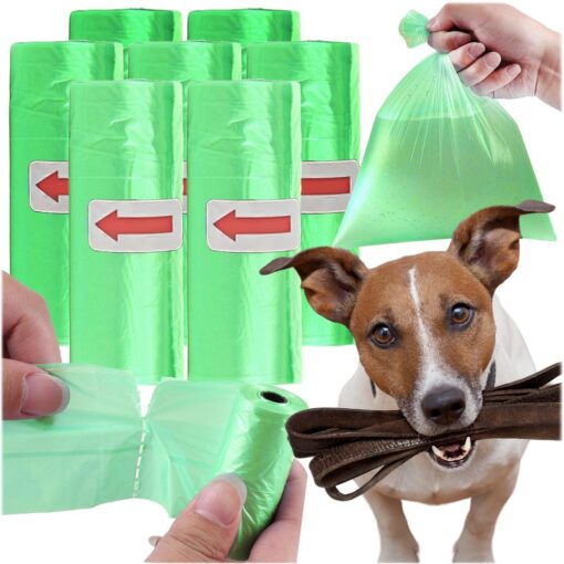 Plastic bags for dog excrement STRONG 8 rolls 120 pcs RC-K-777 green – Bild 3