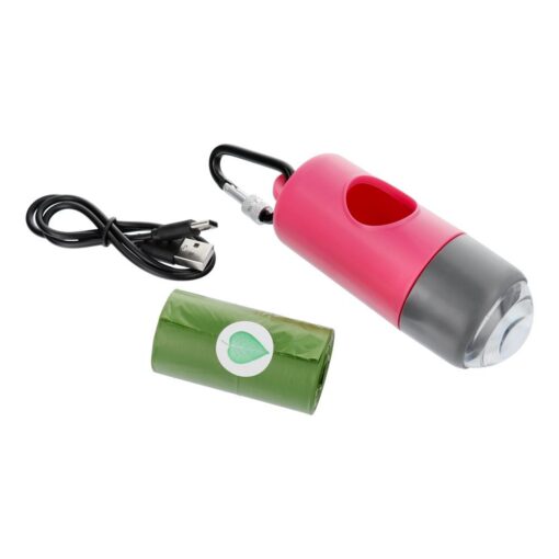 Dog excrement bag dispenser with carabiner and flashlight LLFG24033 blue – Bild 5