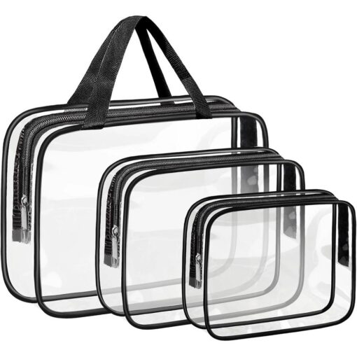 Travel Cosmetic Bag Set RC-K-1083 | 3 Pieces | Transparent