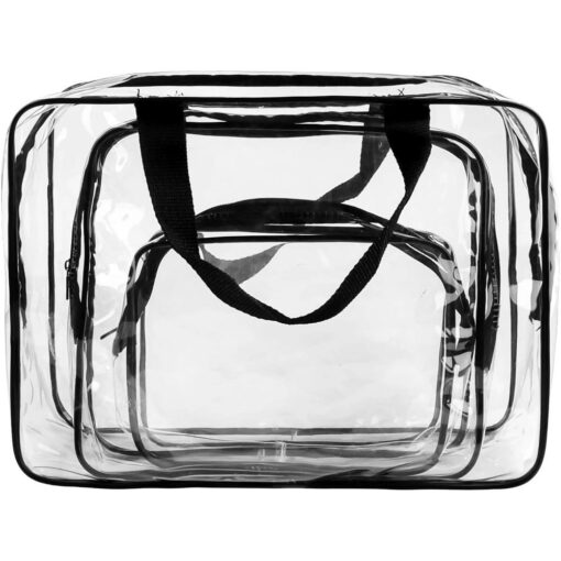 Travel Cosmetic Bag Set RC-K-1083 | 3 Pieces | Transparent – Bild 3