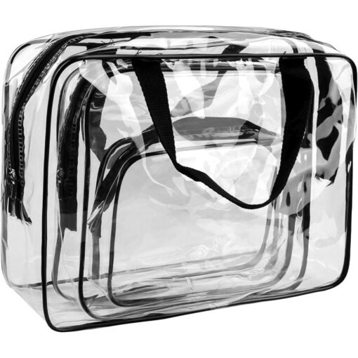 Travel Cosmetic Bag Set RC-K-1083 | 3 Pieces | Transparent – Bild 4