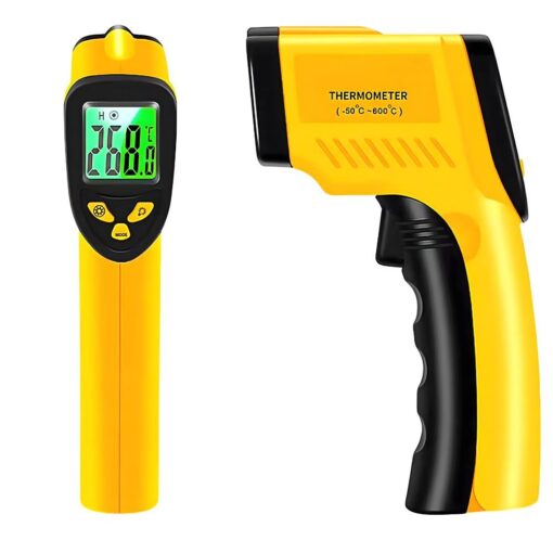 Non-contact infrared laser thermometer pyrometer RC-K-1397 yellow black
