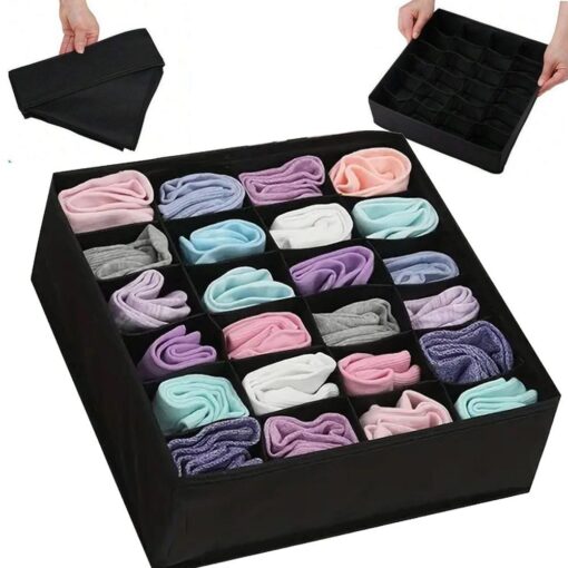 Underwear socks drawer organizer 24 compartments RC-K-1087 black