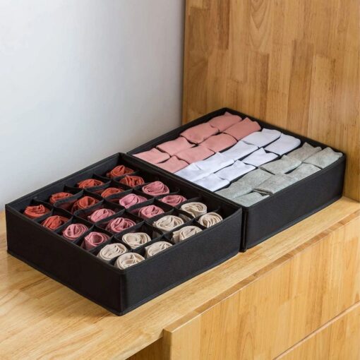 Underwear socks drawer organizer 24 compartments RC-K-1087 black – Bild 4