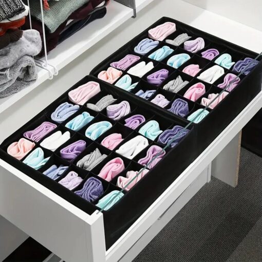 Underwear socks drawer organizer 24 compartments RC-K-1087 black – Bild 5