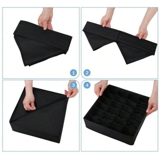 Underwear socks drawer organizer 24 compartments RC-K-1087 black – Bild 8