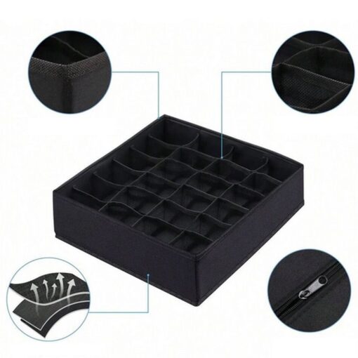 Underwear socks drawer organizer 24 compartments RC-K-1087 black – Bild 10
