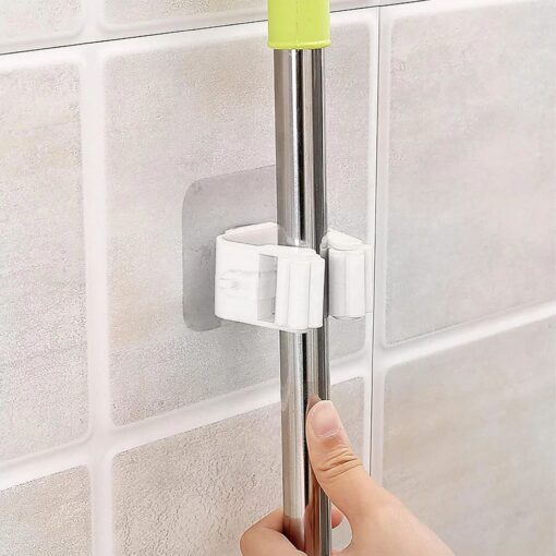 Wall-mounted broom mop holder self-adhesive RC-K-1153 white – Bild 10