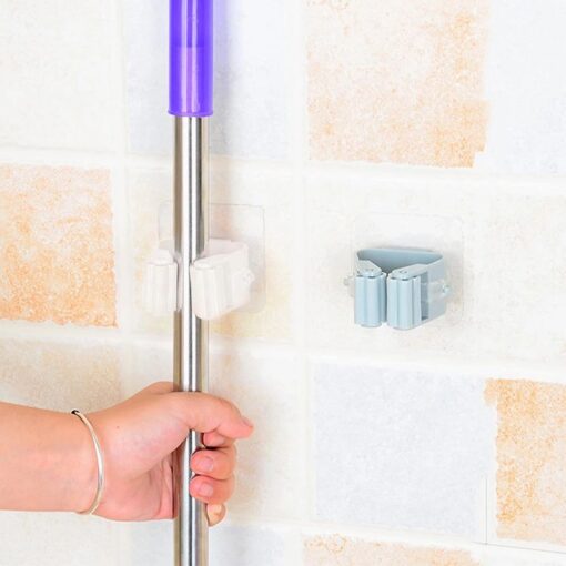 Wall-mounted broom mop holder self-adhesive RC-K-1153 white – Bild 11