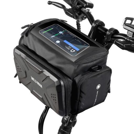 Fahrradhalter / Tasche mit Lenkerabdeckung, mit Schloss WILDMAN GS6 4L 4" - 7"