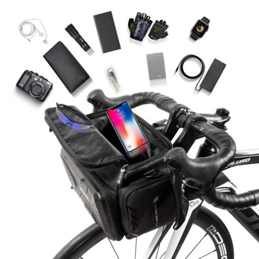 Fahrradhalter / Tasche mit Lenkerabdeckung, mit Schloss WILDMAN GS6 4L 4" - 7" – Bild 10