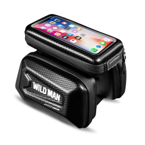 Fahrradhalter / Tasche mit einer Abdeckung für den Rahmen mit einem Schloss WILDMAN E6S 1,2L 4" - 7"
