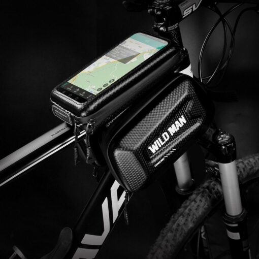 Fahrradhalter / Tasche mit einer Abdeckung für den Rahmen mit einem Schloss WILDMAN E6S 1,2L 4" - 7" – Bild 6