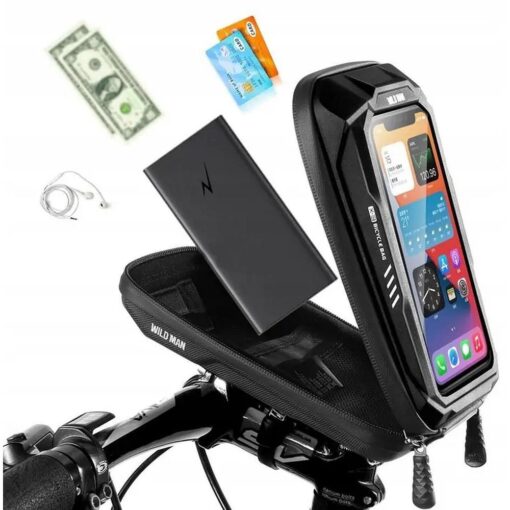 WILDMAN Lenkerreißverschluss Fahrradtasche X3 0.5L schwarz – Bild 3