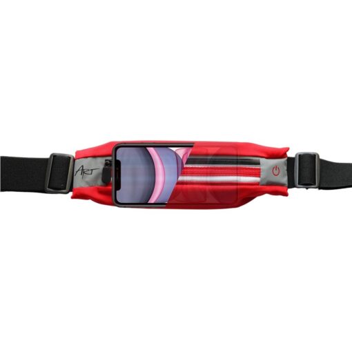 ART Sportgürtel mit Tasche beleuchtet APS-01R rot – Bild 3