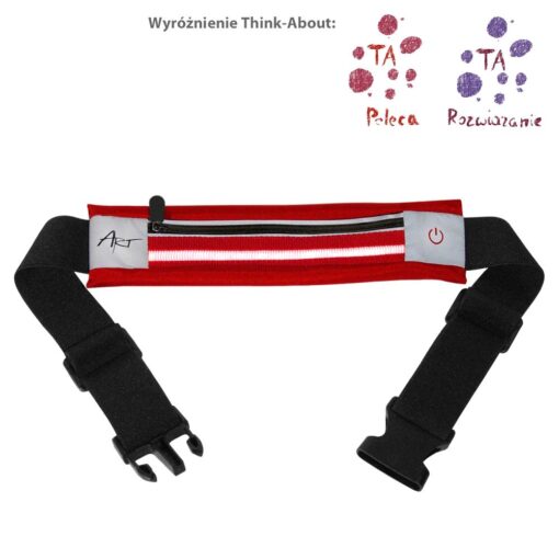 ART Sportgürtel mit Tasche beleuchtet APS-01R rot – Bild 10