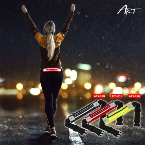 ART Sportgürtel mit Tasche beleuchtet APS-01R rot – Bild 11