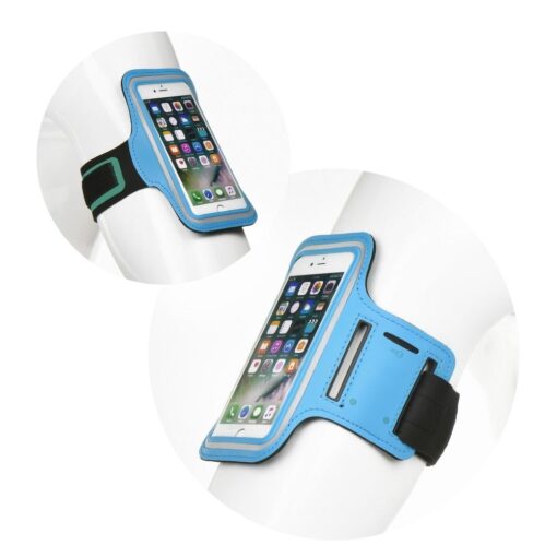 SPORT Handytasche mit Armband (Größe 3" - 5") blau – Bild 3