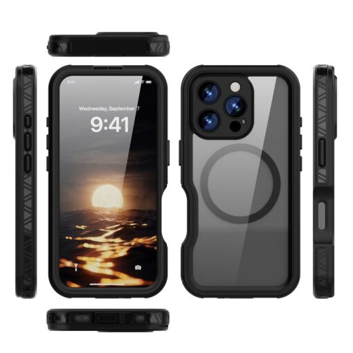 Waterproof case SHELLBOX GT compatible with MagSafe for IPHONE 16 Pro black – Bild 4