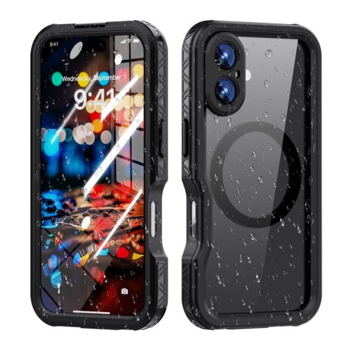 Waterproof case SHELLBOX GT compatible with MagSafe for IPHONE 16 black – Bild 3