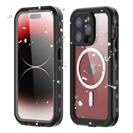 Waterproof case SHELLBOX DOT compatible with MagSafe for IPHONE 15 Pro black – Bild 4