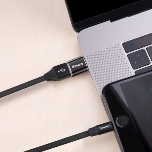BASEUS Adapter OTG USB to Typ-C 2,4A schwarz CATOTG-01 – Bild 8