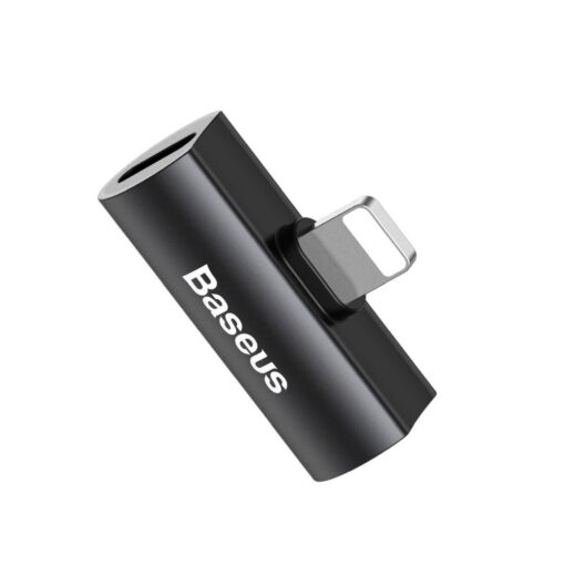 BASEUS Audio/HF Adapter fur iPhone Lightning 8-polig auf 2x auf iPhone Lightning 8-polig CAL46-01 schwarz – Bild 3