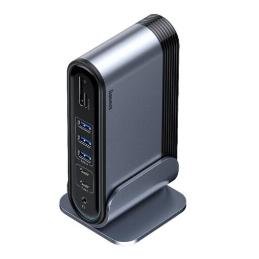 BASEUS HUB Station Multifunctional 16in1 Type C to 3xUSB 3.0 + 2xUSB 2.0 + Typ C + VGA + 4K + DC Power + RJ45 + SD + Audio CAHUB-BG0G – Bild 4