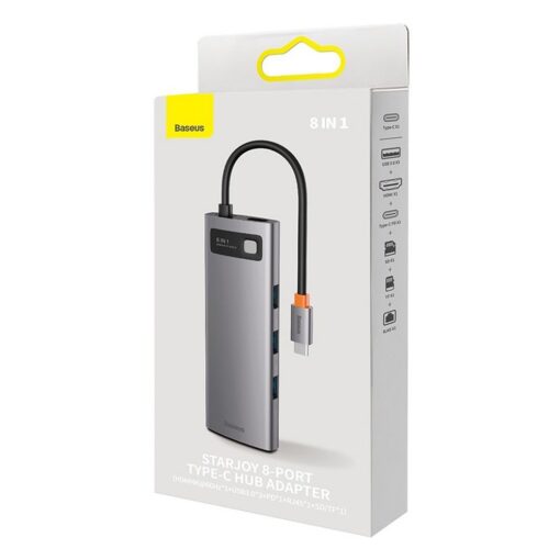 BASEUS Adapter HUB 8in1 Typ C WKWG080113/BS-OH101 0,15 m grau – Bild 12