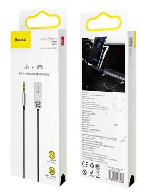 BASEUS adapter AUX bluetooth 5.0 CABA01-01 black – Bild 4