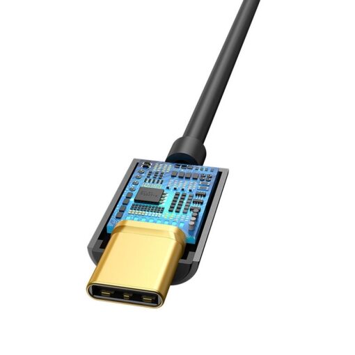 BASEUS adapter audio/HF AUX Typ C + jack 3,5 mm CATL54-01 schwarz – Bild 6