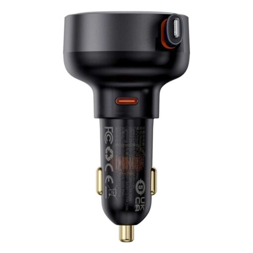 BASEUS Autoladegerät Typ C + einziehbares Lightning-KabelPD3.0 QC4.0 3A 55W CCTXP-CC / C00057803111-00 schwarz – Bild 3