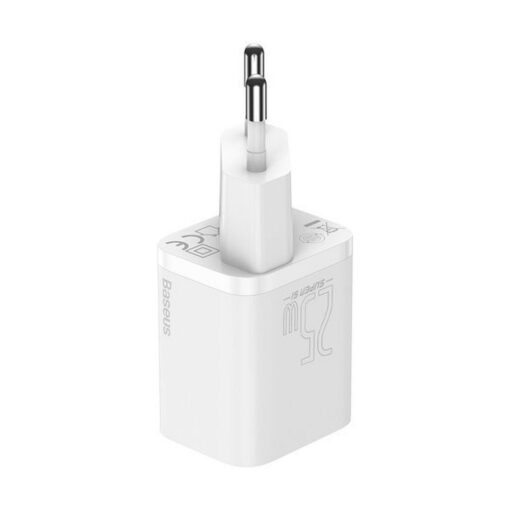 BASEUS Netz-Ladegerät Typ C + Kabel Typ C auf Typ C PD QC3.0 3A 25W TZCCSUP-L02 weiß – Bild 4