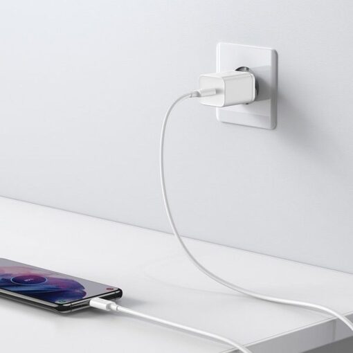 BASEUS Netz-Ladegerät Typ C + Kabel Typ C auf Typ C PD QC3.0 3A 25W TZCCSUP-L02 weiß – Bild 9