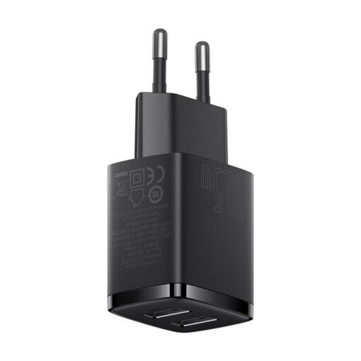 BASEUS wall charger 2 x USB A 2,1A 10,5W CCXJ010201 black – Bild 3