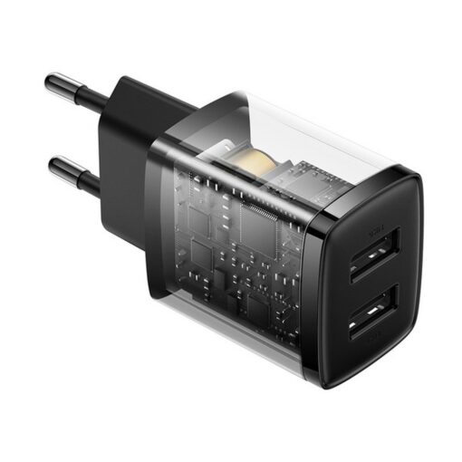 BASEUS wall charger 2 x USB A 2,1A 10,5W CCXJ010201 black – Bild 5
