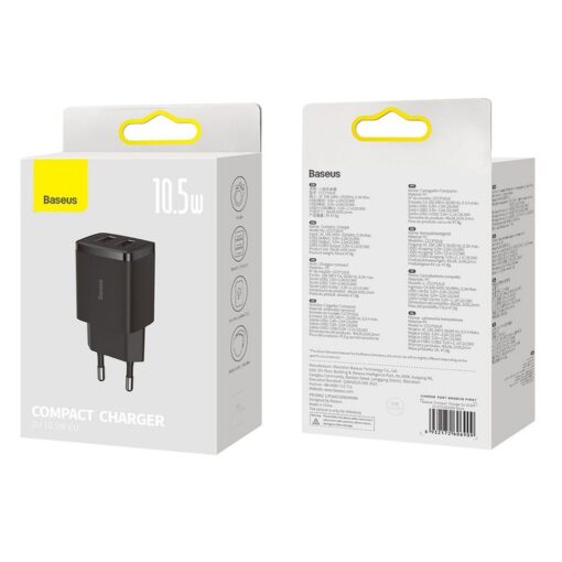 BASEUS wall charger 2 x USB A 2,1A 10,5W CCXJ010201 black – Bild 11
