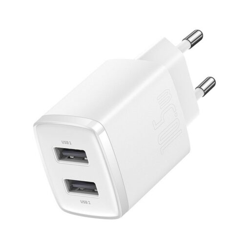 BASEUS wall charger 2 x USB A 2,1A 10,5W CCXJ010202 white – Bild 3