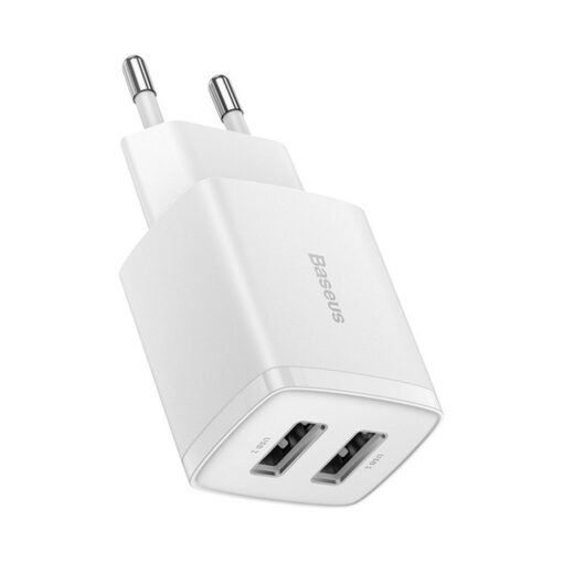 BASEUS wall charger 2 x USB A 2,1A 10,5W CCXJ010202 white – Bild 4