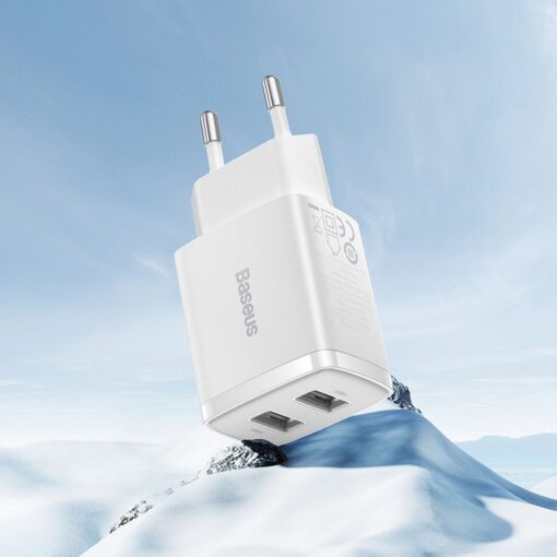 BASEUS wall charger 2 x USB A 2,1A 10,5W CCXJ010202 white – Bild 7
