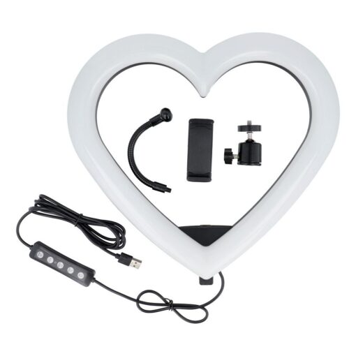 LED Ring / Heart Stream RGB Ringlicht 12 Zoll FULL COLOR mit Handyhalter + Stativ JM33-13 – Bild 3