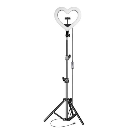 LED Ring / Heart Stream RGB Ringlicht 12 Zoll FULL COLOR mit Handyhalter + Stativ JM33-13 – Bild 8