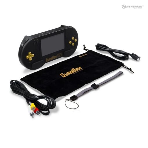 HYPERKIN tragbare Spielkonsole SUPABOY M08889-BKC schwarz gold – Bild 3