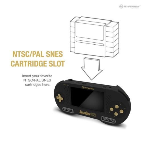 HYPERKIN tragbare Spielkonsole SUPABOY M08889-BKC schwarz gold – Bild 9