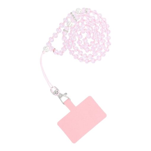 CRYSTAL DIAMOND Anhänger für Telefon / Schnurlänge 74cm (37cm in Schleife) / um den Hals - hellrosa – Bild 3