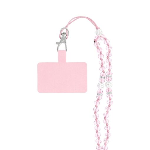 CRYSTAL DIAMOND Anhänger für Telefon / Schnurlänge 74cm (37cm in Schleife) / um den Hals - hellrosa – Bild 6