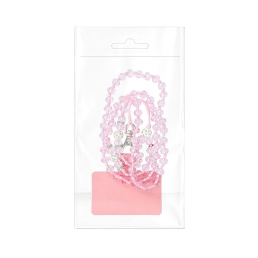 CRYSTAL DIAMOND Anhänger für Telefon / Schnurlänge 74cm (37cm in Schleife) / um den Hals - hellrosa – Bild 10