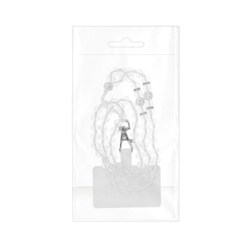 CRYSTAL DIAMOND Telefonanhänger / Kordellänge 74cm (37cm in Schleife) / Halsanhänger - weiß – Bild 10