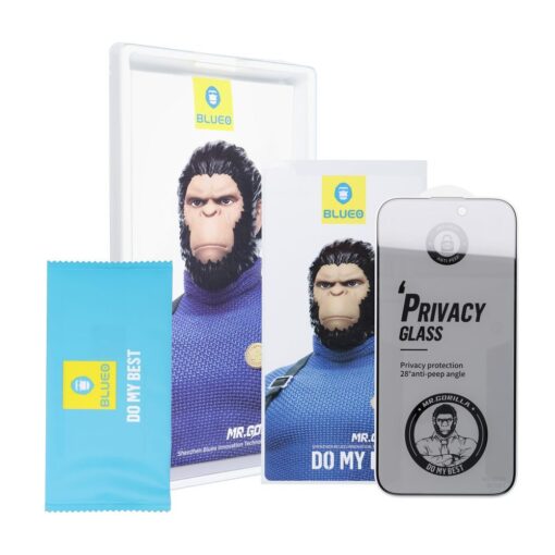5D Mr. Monkey Glass - für Samsung Galaxy S25 Edge schwarz (Strong Privacy) – Bild 3