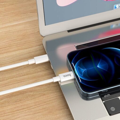 HOCO kabel Typ C for iPhone Lightning 8-pin Power Delivery Fast Charge PD20W X56 weiss – Bild 7
